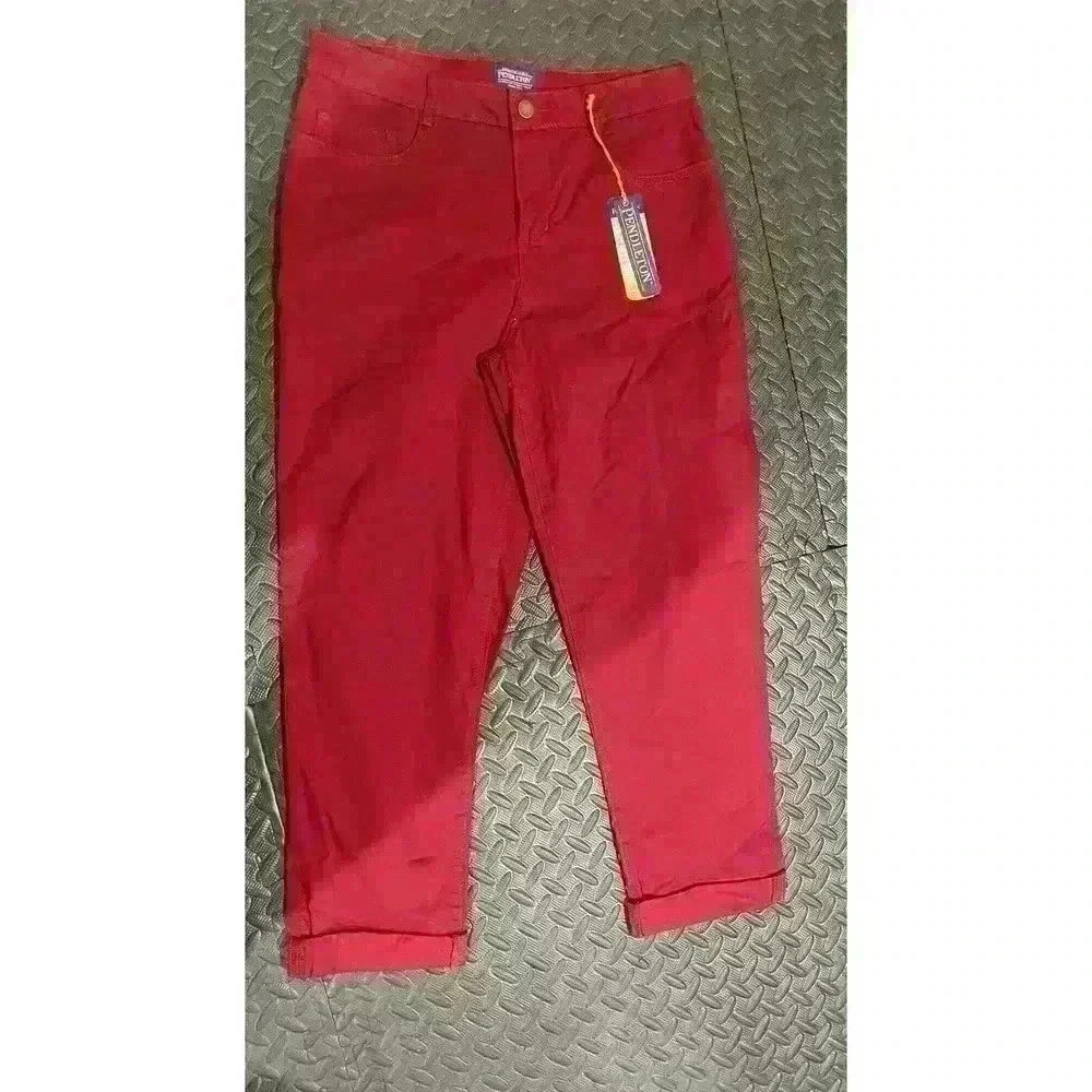 NWT Women’s Pendleton Red Classic Pants, size 8